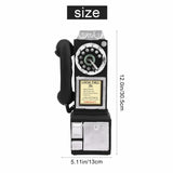 Vintage Telephone Model Wall Hanging Crafts Ornaments Retro Figurines Phone
