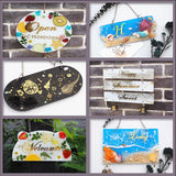 Home Door Number Plate Epoxy Resin Mold Signs for DIY Art Crafts