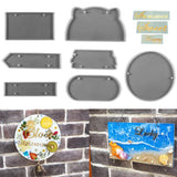 Home Door Number Plate Epoxy Resin Mold Signs for DIY Art Crafts