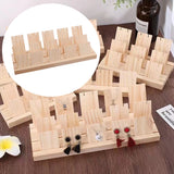 Wooden Jewelry Display Stand Earring Holder Organizer