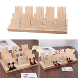 Wooden Jewelry Display Stand Earring Holder Organizer