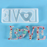 Mirror Alphabet Shape Epoxy Glue Silicone Mould