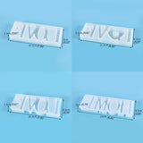 Mirror Alphabet Shape Epoxy Glue Silicone Mould