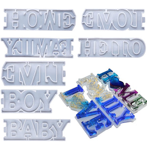 Silicone Mold Home Love Letters Resin Mould for DIY Crafts