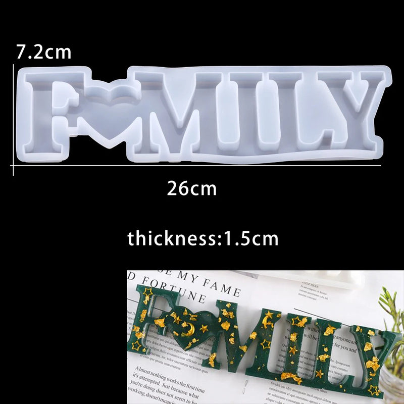Silicone Mold Home Love Letters Resin Mould for DIY Crafts