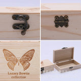 Wooden Home Storage Box with Lid Lock - Perfect Gift for Craft, Jewelry, Wedding