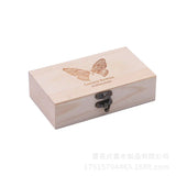 Wooden Home Storage Box with Lid Lock - Perfect Gift for Craft, Jewelry, Wedding