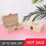 Wooden Home Storage Box with Lid Lock - Perfect Gift for Craft, Jewelry, Wedding