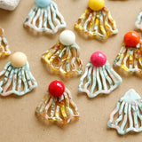 Small Waves Acetate Earrings Pendant DIY Jewelry Material