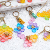 House Number Pendant Mirror Silicone Mold DIY Honeycomb Keychain