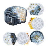 Bee Coaster Silicone Mold for DIY Epoxy Resin - Honeycomb Design