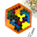 Honeycomb Jigsaw UV Crystal Epoxy Resin Mold Children Puzzle Toys Silicone Mould