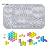 Honeycomb Silicone Resin Mold for DIY Keychain Pendant Casting