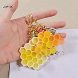 Honeycomb Silicone Resin Mold for DIY Keychain Pendant Casting