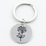 Honeysuckle Charm Necklace, June Birth Flower, Gift for Mom