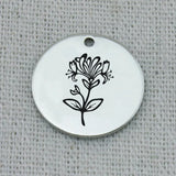 Honeysuckle Charm Necklace, June Birth Flower, Gift for Mom