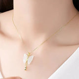 Hong Kong Butterfly Jade Pendant He Tian Jade Necklace Female
