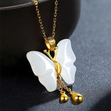 Hong Kong Butterfly Jade Pendant He Tian Jade Necklace Female