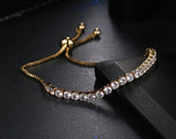 High-End Zircon Bracelet Leaf Shape Adjustable Elegant Accessory