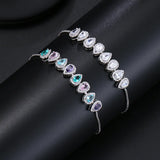 Sparkling Water-Drop Bracelet Zircon Bridal Wedding Gift