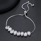 Sparkling Water-Drop Bracelet Zircon Bridal Wedding Gift