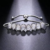 Sparkling Water-Drop Bracelet Zircon Bridal Wedding Gift