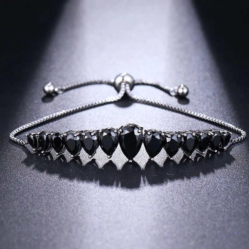 Zircon Water Drop Bracelet Adjustable Street Photo Dating Gift