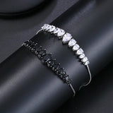 Zircon Water Drop Bracelet Adjustable Street Photo Dating Gift