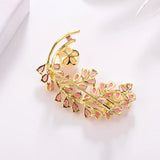 Natural Freshwater Pearl Red Zircon Brooch Pin