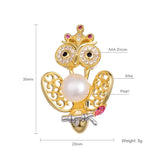 Silver Freshwater Pearl Bird Brooch for Women