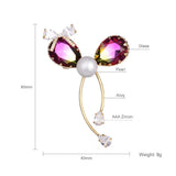 Vintage Silver 925 Pearl Brooch Flower Crystal Leaf