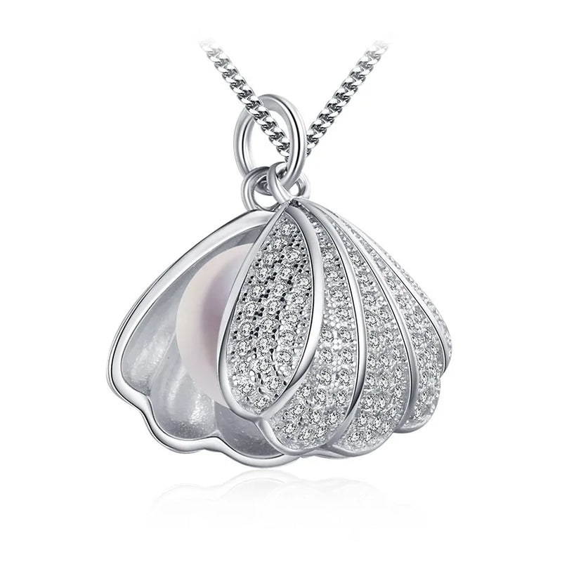 Hongye 925 Silver Pearl Pendant Women Necklace Mother of Pearl Jewelry