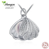 Hongye 925 Silver Pearl Pendant Women Necklace Mother of Pearl Jewelry