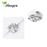 925 Silver Brooch Pin Purple Flower Zircon Decorative Pins Natural Pearl