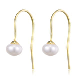 925 Silver Earrings Freshwater Pearl Tassel Ear Line for Women Party