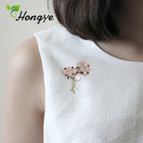 Big Flower Freshwater Pearl Brooch for Women Zircon Scarf Clip