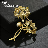 Big Flower Freshwater Pearl Brooch for Women Zircon Scarf Clip