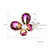 Hongye Freshwater Pearl CZ 925 Brooch Sweater Dress Pins