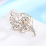 Zircon Copper Leaf Pearl Brooch for Women