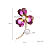 Freshwater Pearl CZ Flower Brooch 925 Silver Wedding Bouquet Accessories
