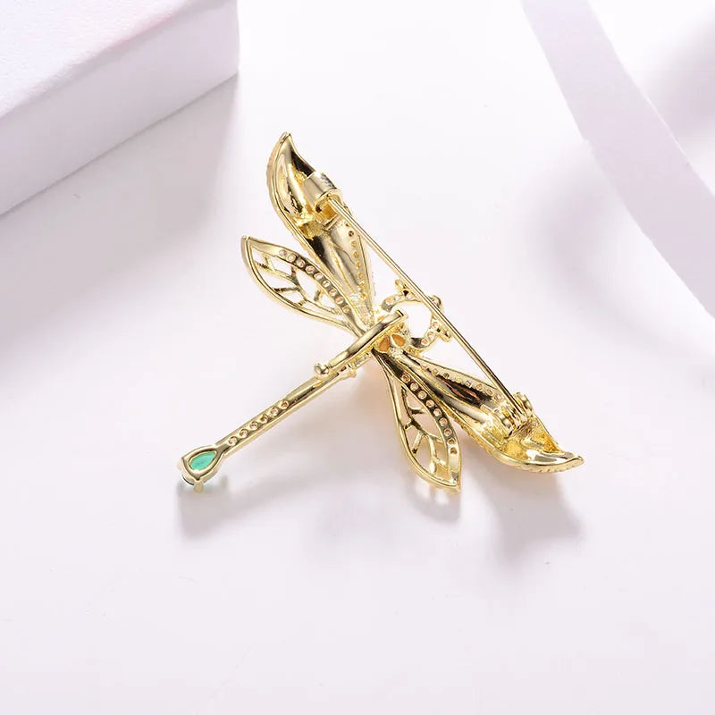 Dragonfly Freshwater Pearl Brooch Pin for Women