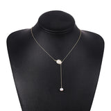 Irregular Natural Freshwater Pearl Pendant Circle Chain Asymmetry Jewelry