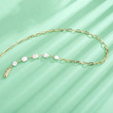 Irregular Natural Freshwater Pearl Pendant Circle Chain Asymmetry Jewelry