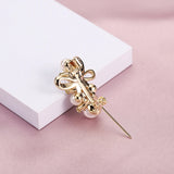 Retro Freshwater Pearl Crystal Brooch Wedding Party Delicate