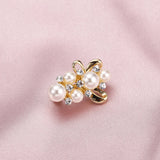 Retro Freshwater Pearl Crystal Brooch Wedding Party Delicate
