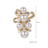 Retro Freshwater Pearl Crystal Brooch Wedding Party Delicate