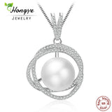 925 Silver Freshwater Pearl Necklace For Women Romantic Jewelry