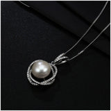 925 Silver Freshwater Pearl Necklace For Women Romantic Jewelry