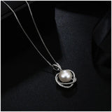 925 Silver Freshwater Pearl Necklace For Women Romantic Jewelry