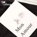 Moon Shape Pearl Clip Earrings 925 Sterling Silver Fine Jewelry